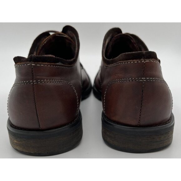 Bed Stu Volstead Mens Size 10 Oxford Cap Toe Brown Leather Dress Shoes - Picture 8 of 11